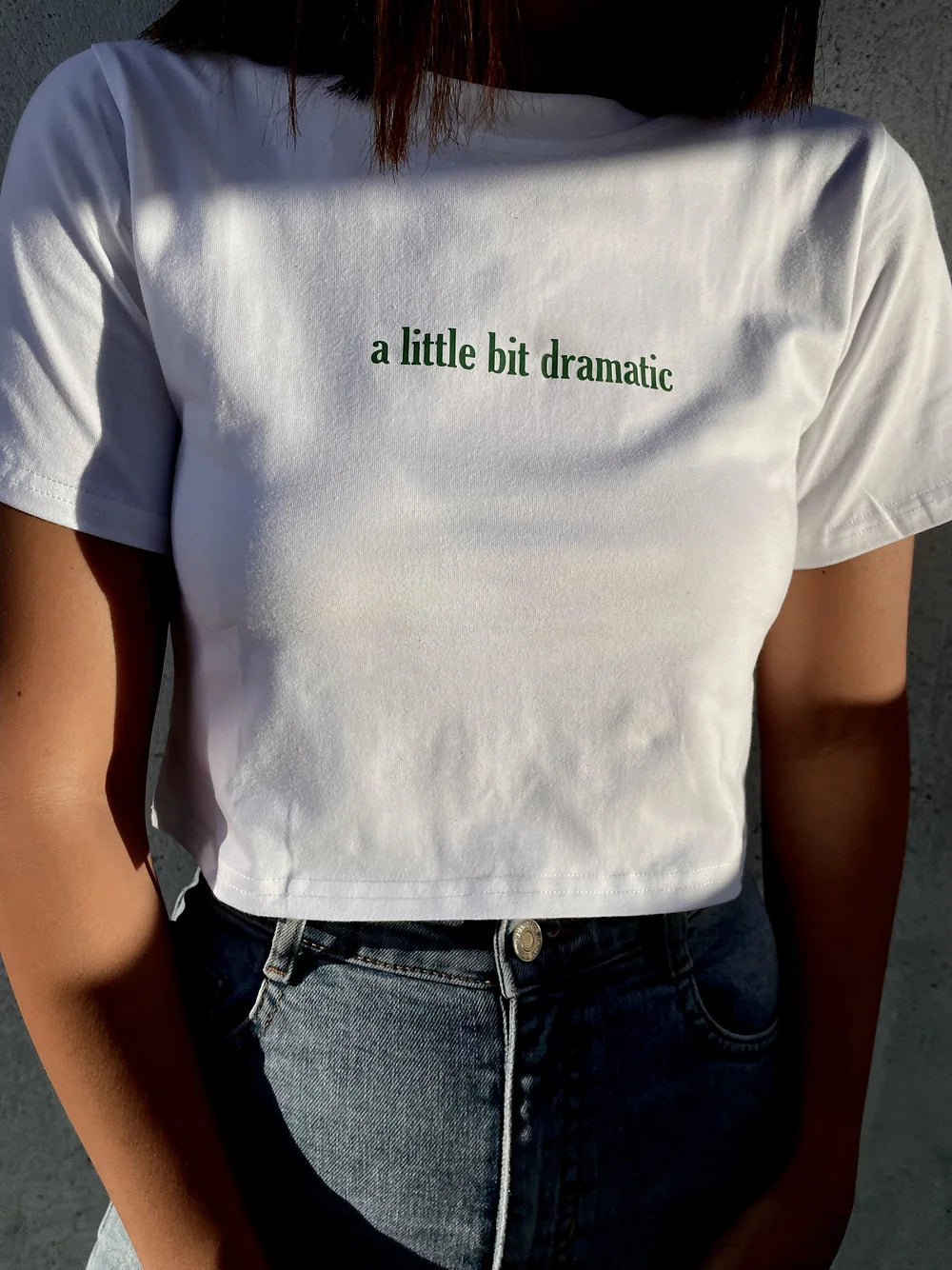 dramatic crop T-shirt